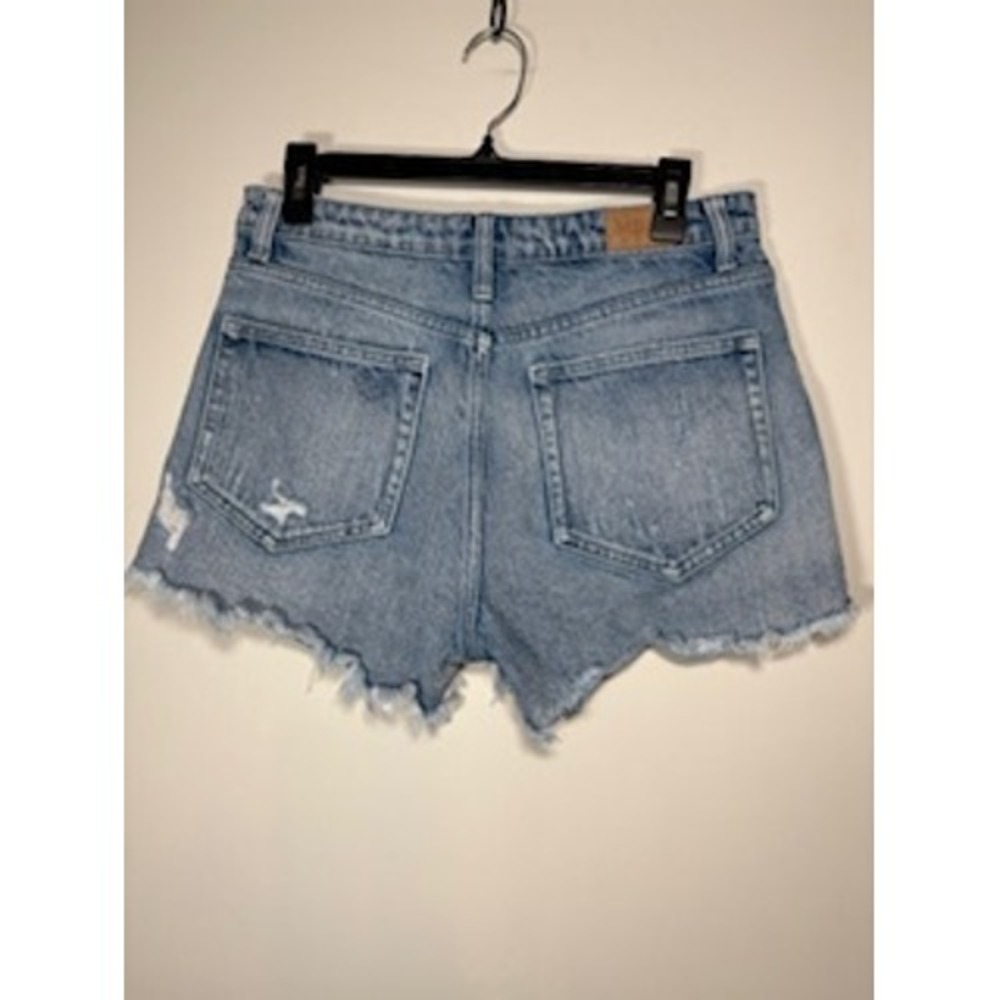 Show Me Your Mumu Arizona High Waisted Shorts Distressed Denim Size 28 Boho - Picture 3 of 6
